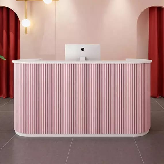 Reeded Pill Reception Desk